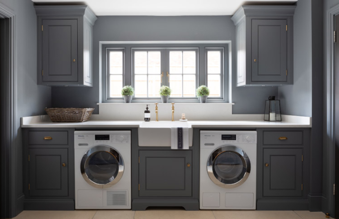 Laundry and linen cabinets