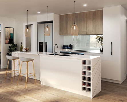 3D rendering of kitchen 3