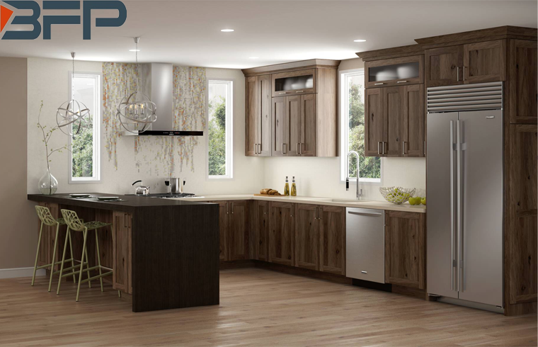 Armoires de cuisine en bois massif