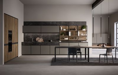 New Model Modern Matt Finish Grey Lacquer Kitchen Cabinets