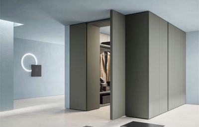 Grey Door Finish Corner Wardrobe