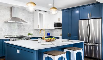 Lacquer Two Pack Shaker Kitchen Cabinets with Island
