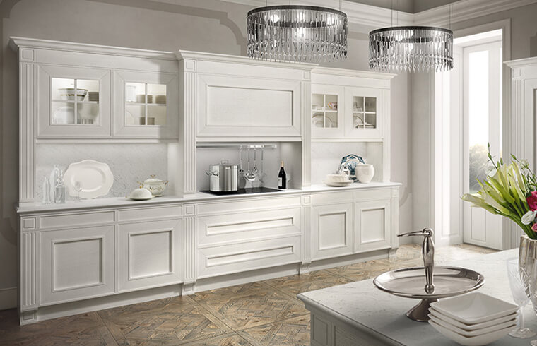 Luxury White Solid Wood Kitchen Cabinets