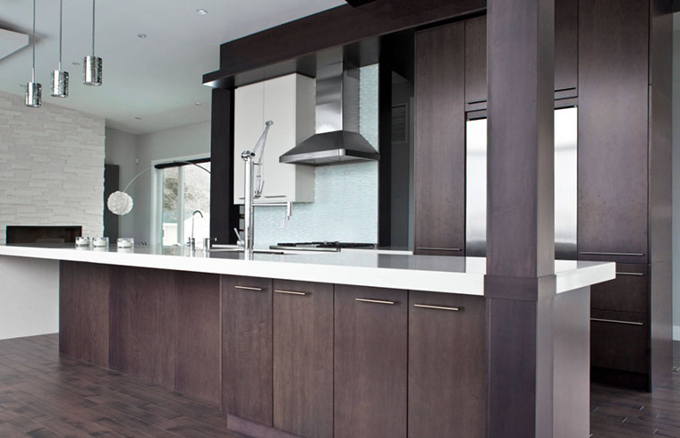 Cost-effective Customized Wood Veneer Kitchen Cabinets 