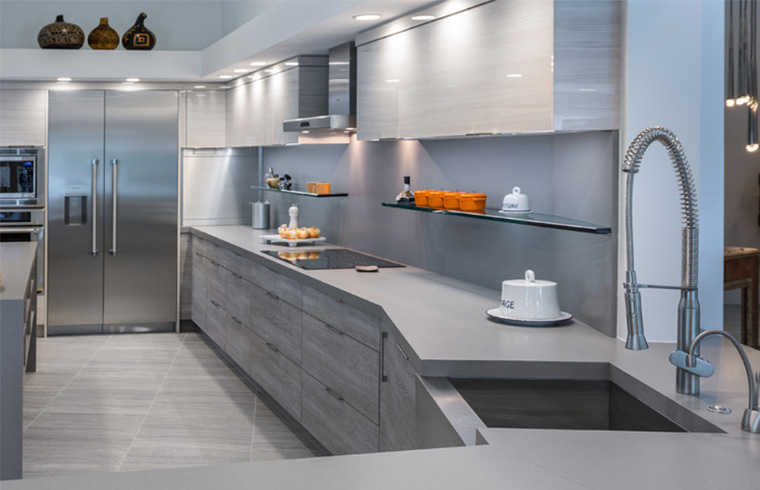 Luxury Customized Laminate Kitchen Cabinets 