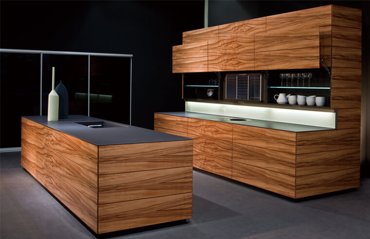 Gabinetes de cocina de muebles para el hogar de chapa de madera natural -  Compre gabinetes de cocina de muebles para el hogar de chapa de madera,  gabinetes de cocina de muebles