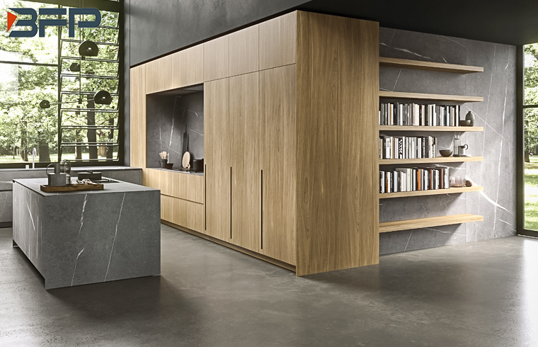 Modern Luxury Wooden Melamine Kitchen Cabinet with Blum Hardware