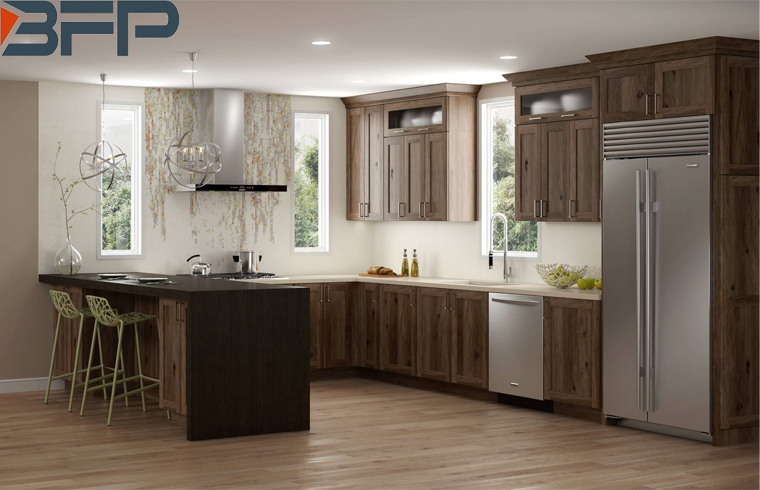 Towards Nature With A Rustic Hickory Kitchen
