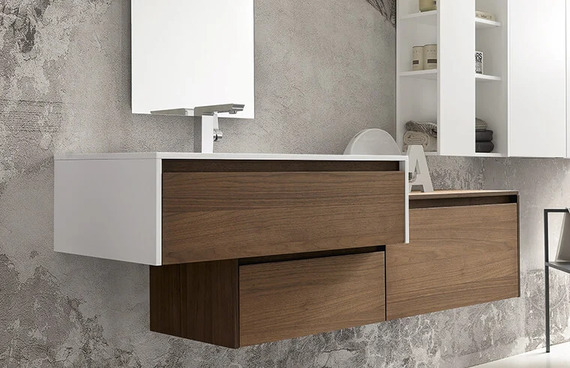 Various Production Materials Used for Bathroom Vanity Cabinets